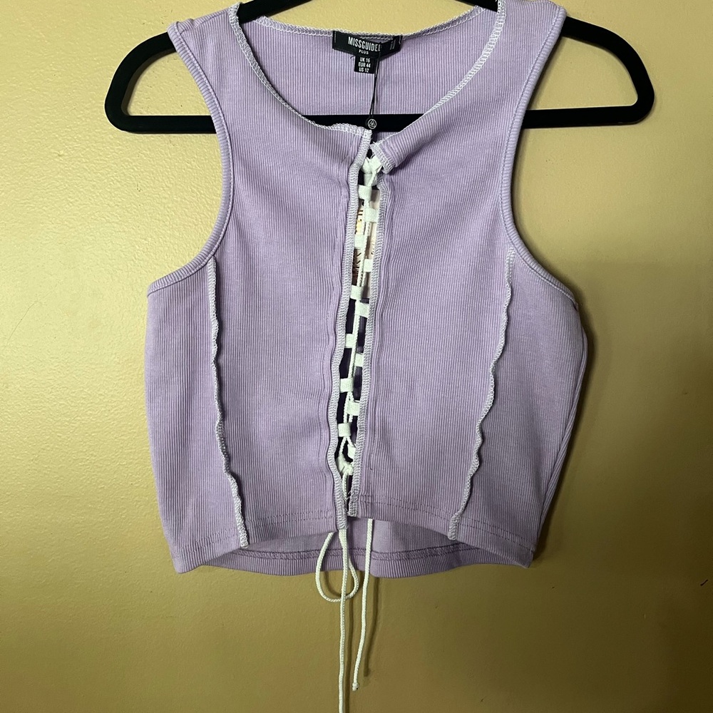 Missguided Lace up Crop top
